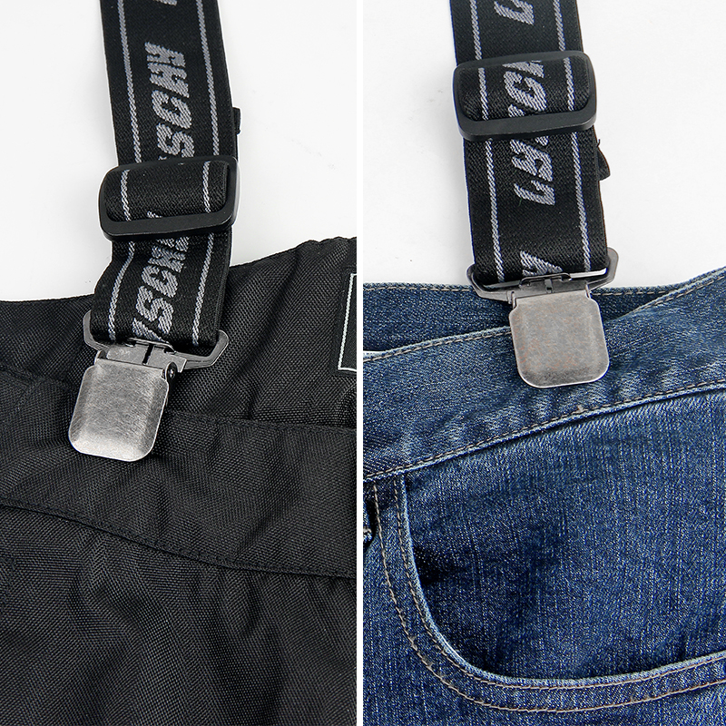 New Type Clip-on Trousers Braces Elastic Adjustable Y Back Suspender Straps for Motorcycle Pants
