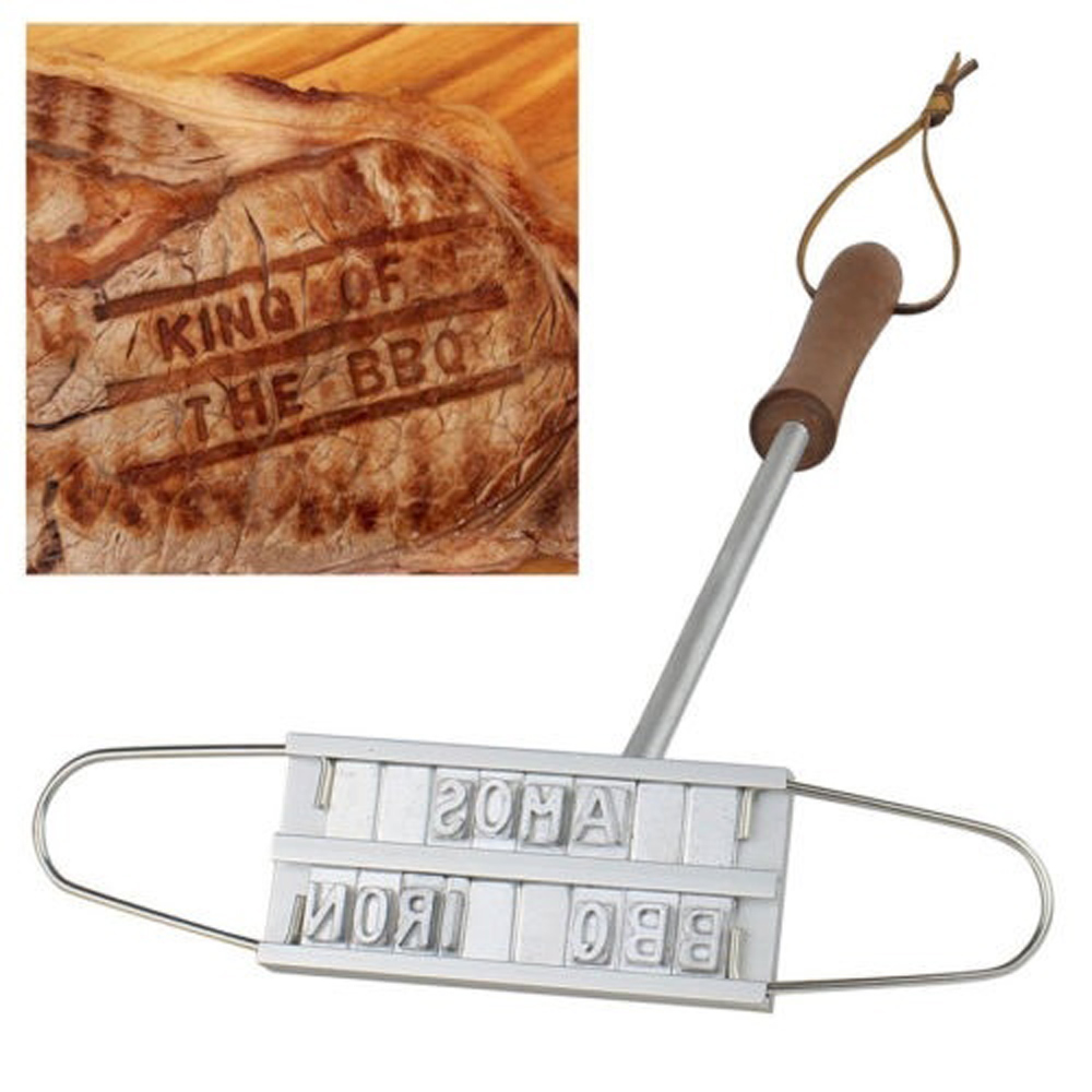 Changeable Letters DIY Iron Steak Meat Barbecue Branding Iron Signature Name Marking Stamp BBQ