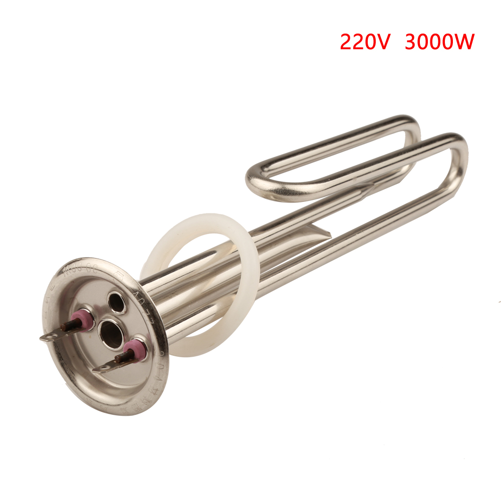 220V 1.5KW/2KW/3KW Boiler Electric Heat Tube with 63 mm Cap,2-probe Heating Element for Water Heater
