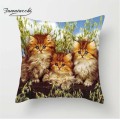 Fuwatacchi Animal Cushion Cover Butterfly Dog Throw Pillow Cover Funny Square Pet Decorative Pillowcase for Home Sofa Seat Decor