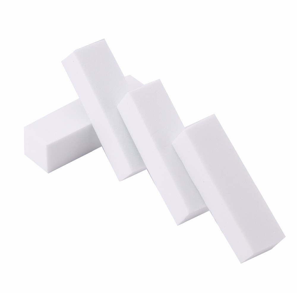 10pcs/Lot High Quality White EVA Sponge Nail Buffing Block Nail Art Buffer Sanding Files Manicure DIY Polish Polisher Tool
