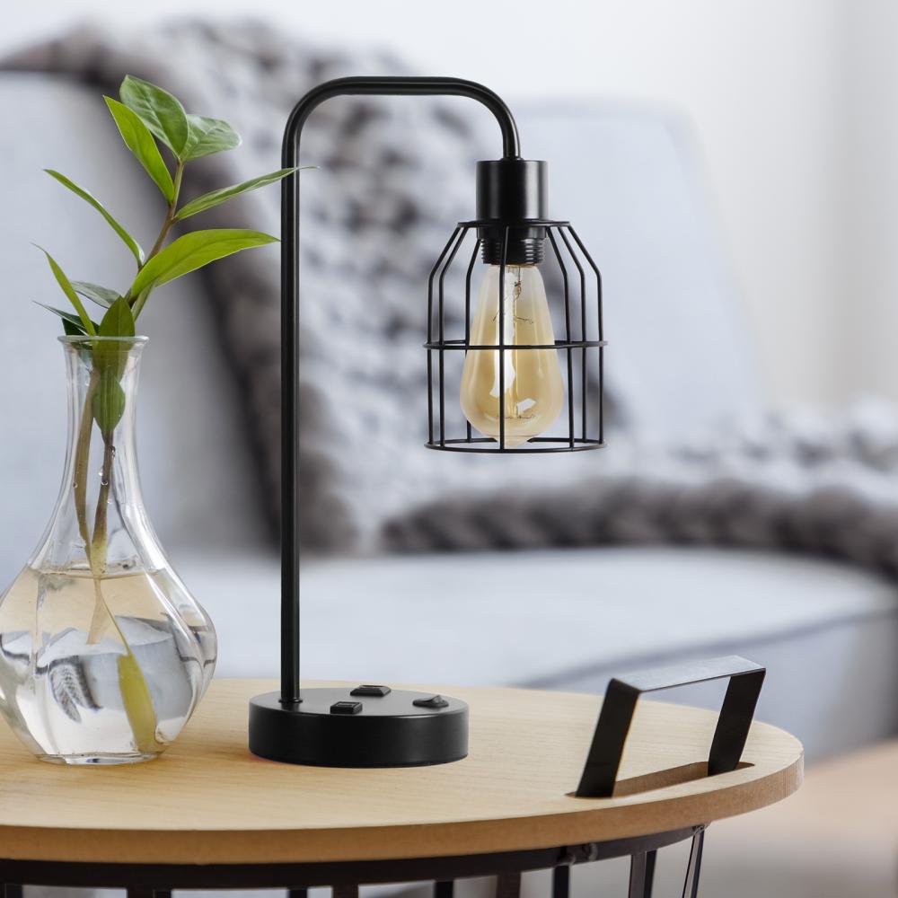 Novelty Cage Design Bedroom Nightstand Table Lamp
