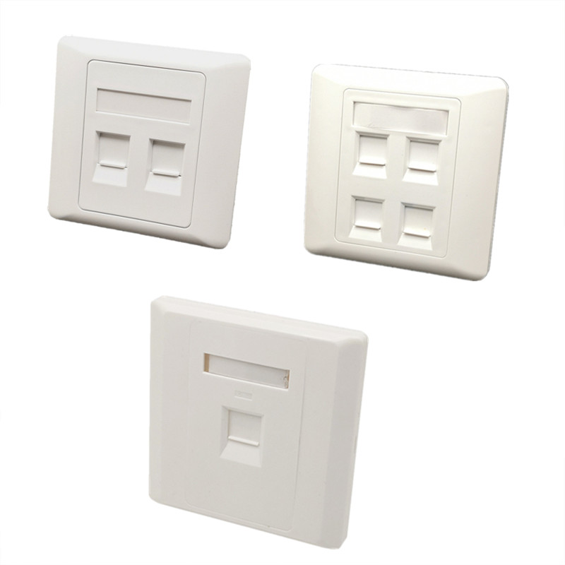86 Type 1/2/4 Ports Computer Socket Panel Cable Interface Outlet RJ45 Network Module Wall Plate information Computer Faceplate