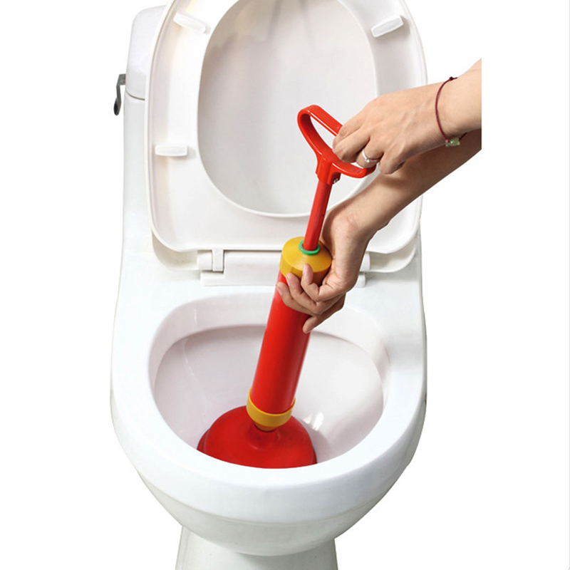 Powerful Bathroom Blocked Toilet Sink Multi Drain Buster Plunger W/2 Suckers For Sink Cleaning Tool