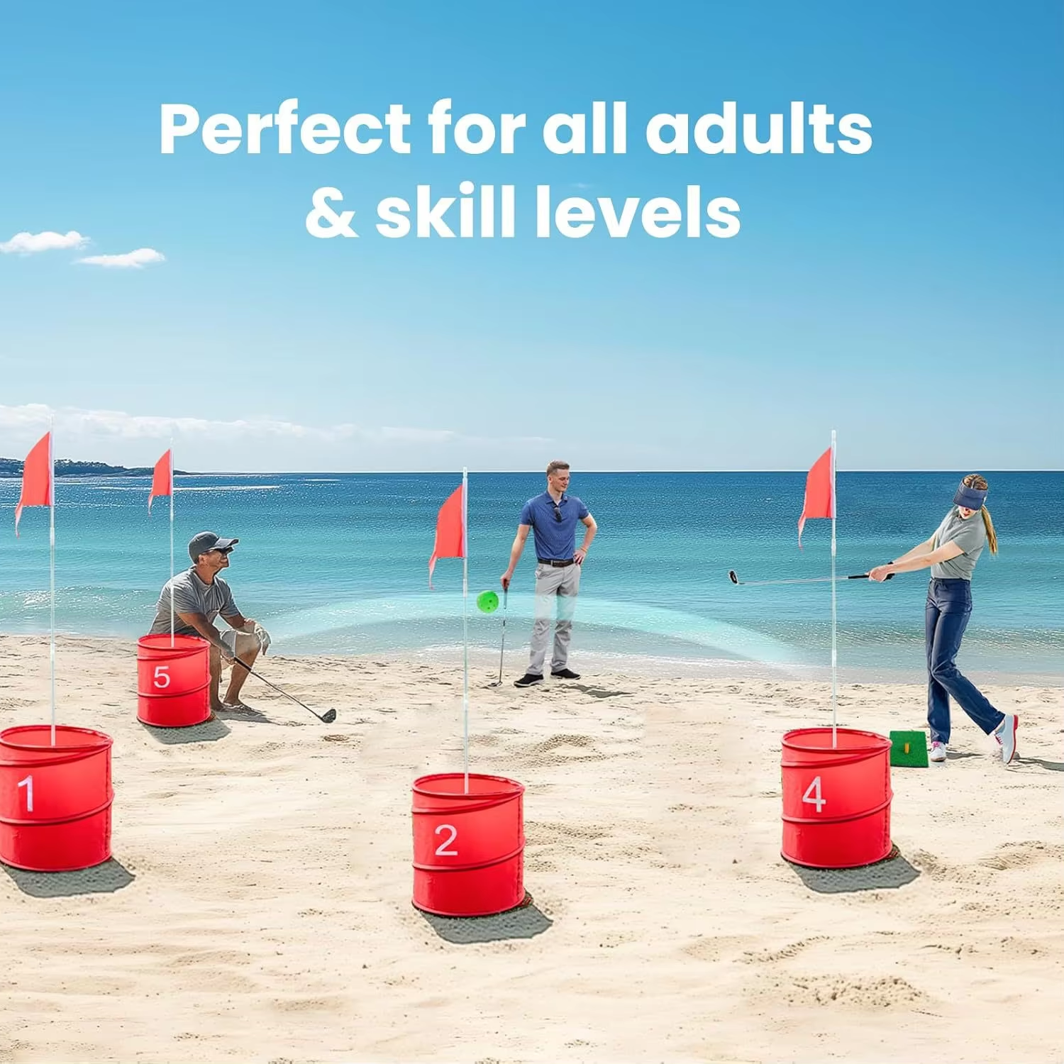 Portable 9-Hole Golf Course Backyard Golf Game for Family Adults & Kids to Play Outdoor in Lawn Park Beach Yard3