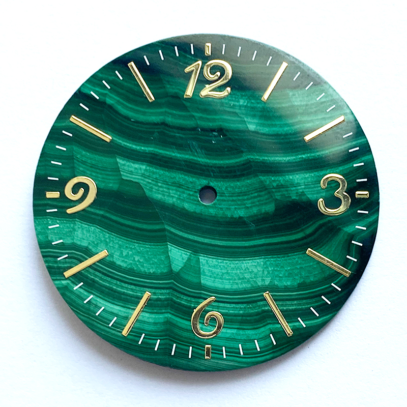 big green stone watch dial for man