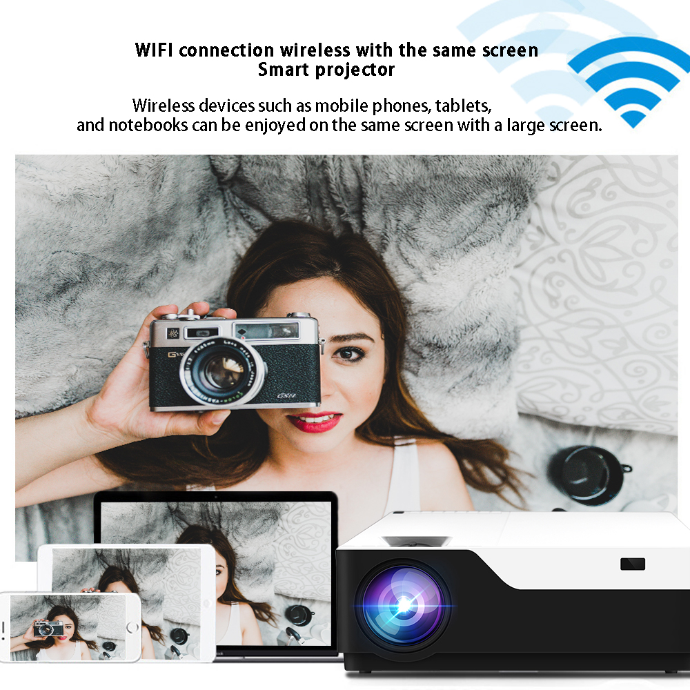 Salange Full HD Projector Native 1080P Projector 300" LED Projector Game Movie Home Theater Support AC3 Compatible With TV BOX