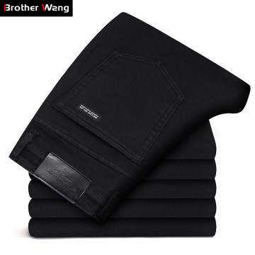Classic Advanced Stretch Black Jeans 2020 New Style Business Fashion Denim Slim Fit Jean Trousers Male Brand Pants