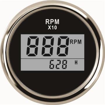 2''(52mm) Boat LED Digital Tachometer Engine Hourmeter 0-9990RPM Marine Outboard Truck Car RV Waterproof RPM Meter