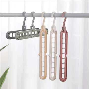 Nine-hole Clothes Coat Hangers Organizer Plastic Multifunction Clothes Hangers Baby Clothes Drying Racks Storage Rack Hangers