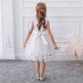 2021 High Quality Beaded Fower Girl Dresses Tulle Knee Length Toddler Kids Pageant Dresses