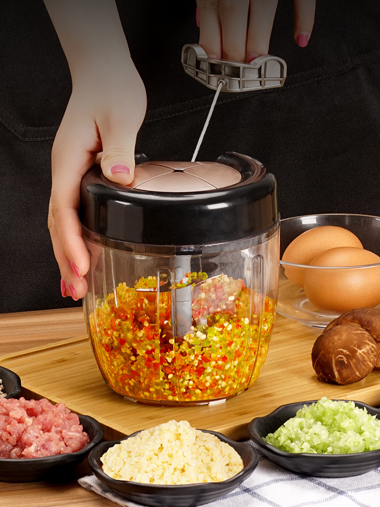 Manual Food Chopper Pull Onion Chopper Large Vegetable Processor Blender Mincer/Mixer for Egg Meat Salad Fruits Pesto Puree