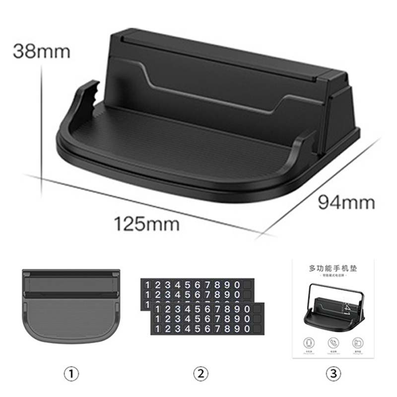 Car Temporary Parking Card Auto Dashboard Phone Holder For Car Parking Plate Hidden Number Telephone Support Stand Accessories