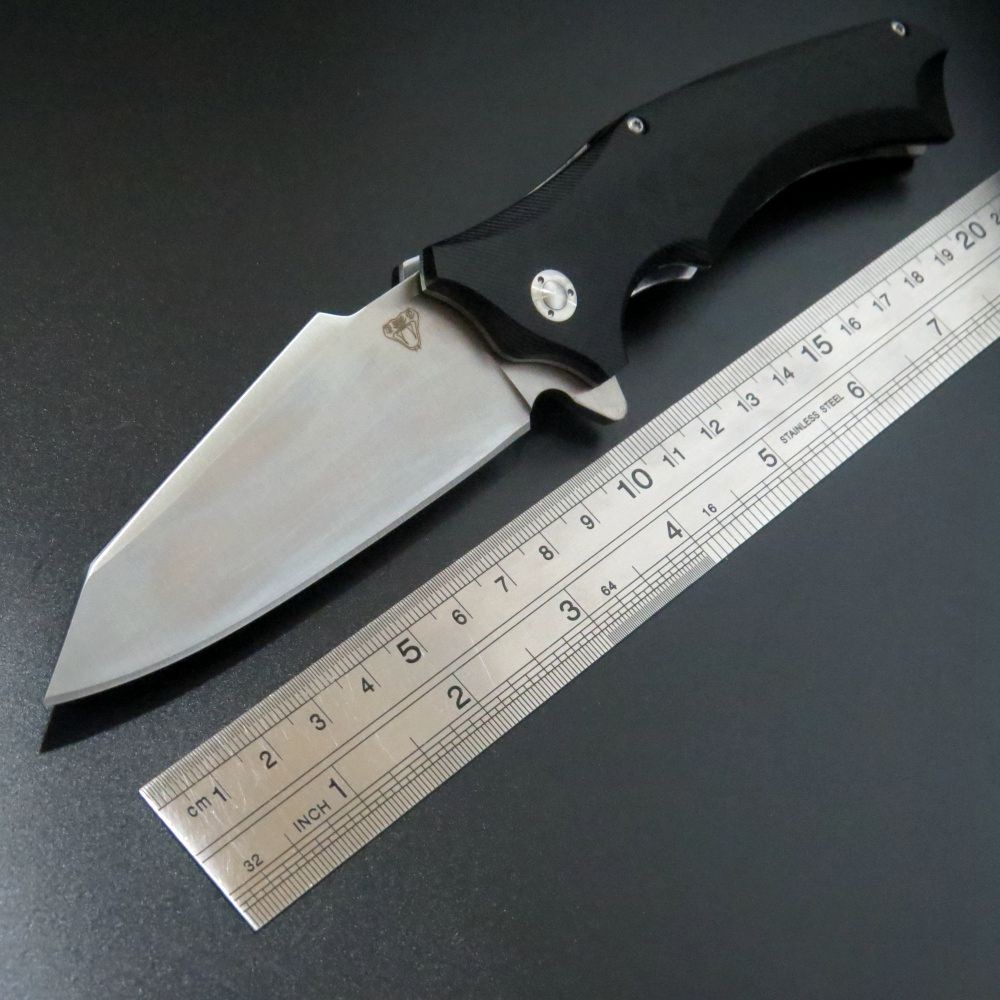 High Quality Snake head G10 folding knife Imitate Medford knife Use 9cr steel +Hardness 59HRC ball bearing knives outdoor tool