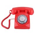 Vintage Phone Retro Landline Telephone Rotary Dial Telephone Desk Phone Corded Telephone Landline for Home Office High Quality