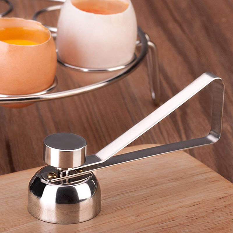 Fypo Stainless Steel Egg Scissors Eggshell Cutter Egg Topper Shell Opener Cracker Kitchen Gadgets Baking Tools