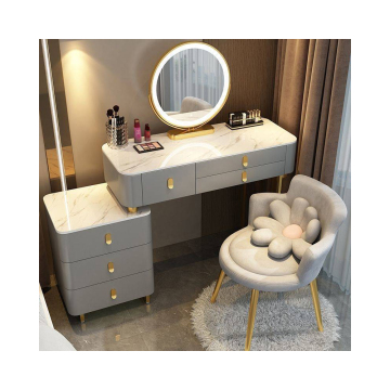 CHH Gray Gold Handle Vanity Table
