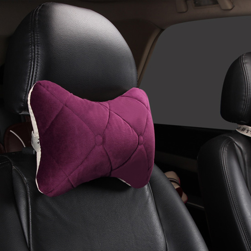 Vehicle Headrest Neck Pillow Automotive Soft Warm Car Seat Head Rest Plush Cushion Car Interior Accessories Winter