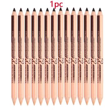 1pc Dual-Use Double-Headed Black Eyeliner Pen Professional and lasting waterproof anti-stain Pencil Concealer Pen women TSLM1