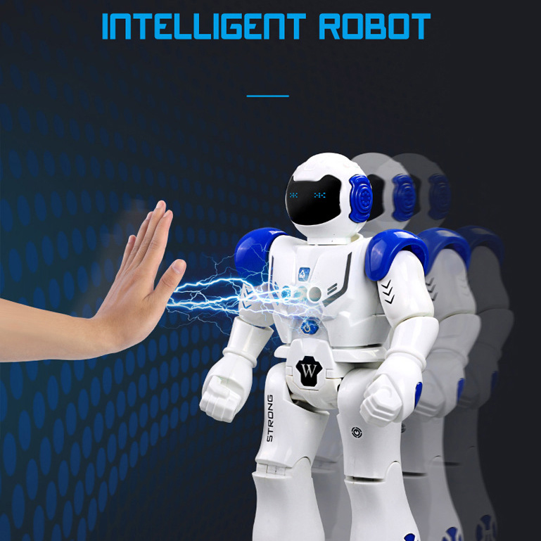 IMPULLS 9930 RC Robot Mechanical Police Intelligent Song Robot Remote Control Robot Programming Children Toys Gifts FSWB
