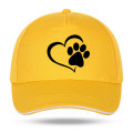 New Men Women Fashion Cute Dog Paw with Peach Heart Baseball Caps for Hip Hop Cotton Velcro Trucker Cap Bone Dad Hats