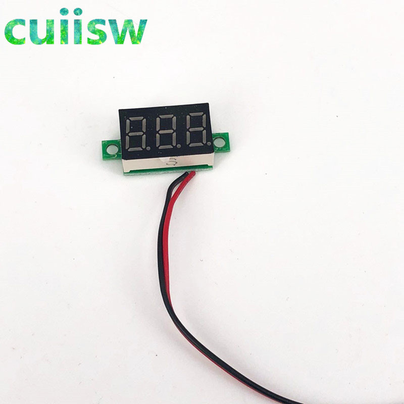 DC 2.5V-30V Digital Voltmeter Voltage Tester Meter LED Screen Electronic Parts Accessories Digital Voltmeter 0.36 Inch