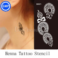 6pcs/lot Temporary Tattoo Stencils sheets for Henna tattoo paste reusable Template professional new glitter Painting supplies