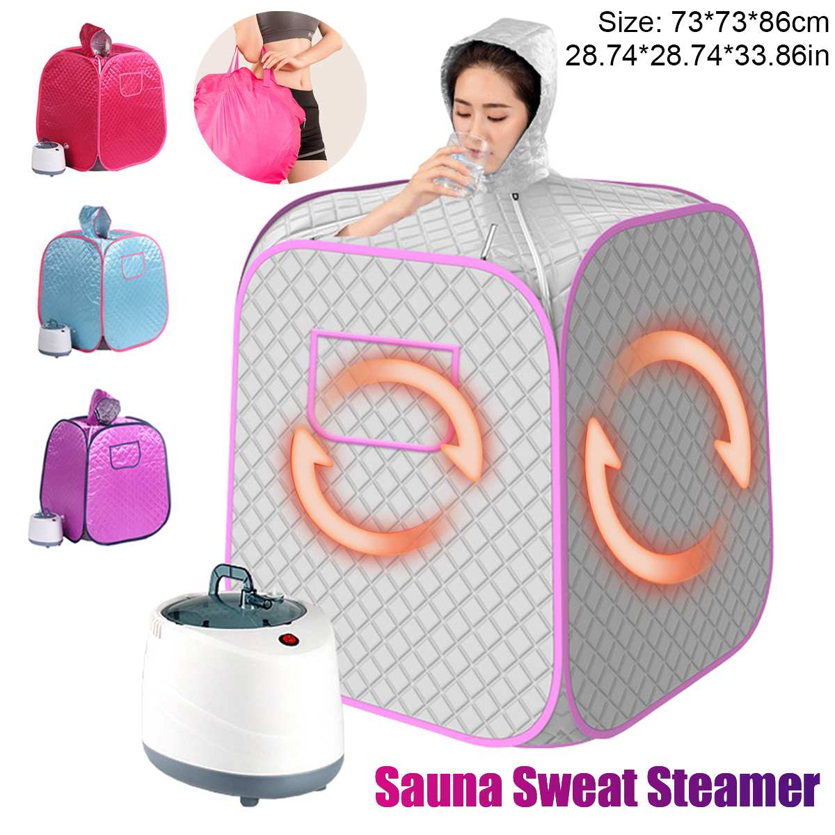 Portable Sauna Bag Steam Shower Generator Infrared SPA Loss Weight Calories Burned Sauna Tent Room Shower Cabin Bathhouse HWC