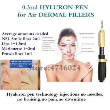 0.3ML Hyaluronic Acid Pen Dermal Filler Hialuronic Pen Acido Hialuronico Atomizer Guns Hyaluronique Acid Lip Filler Injections