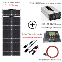 200W high efficency solar energy system 1000w solar system for home /200w off grid solar power system CE TUV Certification