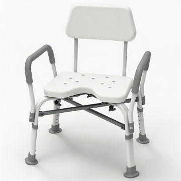 White Heavy-Duty Adjustable Shower Chair
