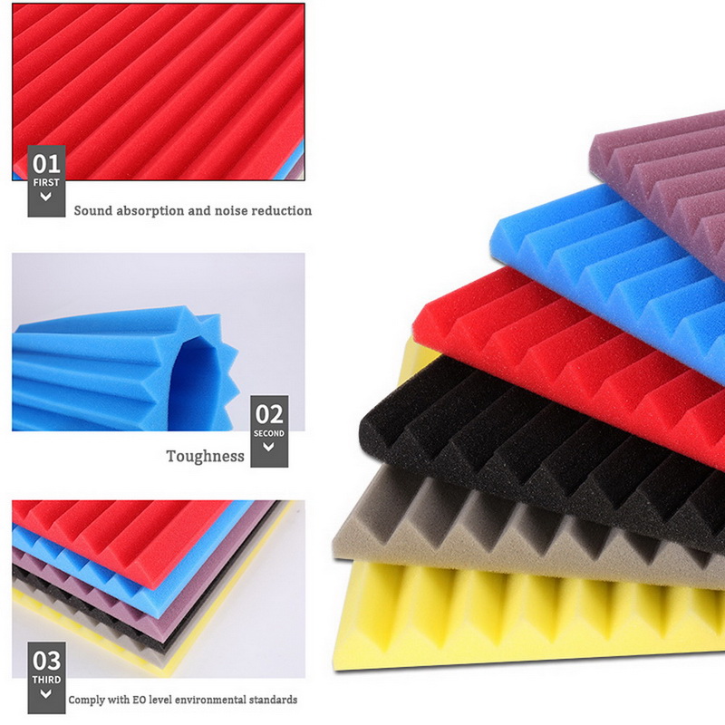 1 Soundproofing Foam Studio Acoustic Panels Studio Foam Wedges 30*30*2.5cm Soundproof Absorption Treatment Panel