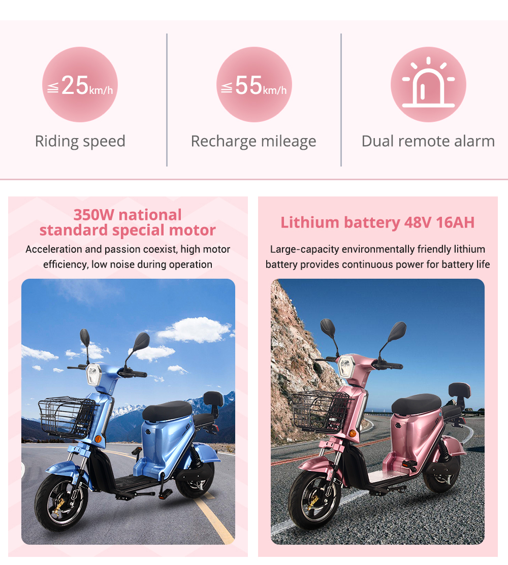 BENOD Electric Motorcycle Scooter Motor Electric Scooter Biker Electric High-Speed High-Endurance Lithium Battery Motor Moped *