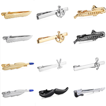 XKZM 18 Styles Formal Men's Necktie Tie Clip Pin Skinny Glossy Clasp Tie Bar Wedding Slim Tie Clips For Men Suits Accessories