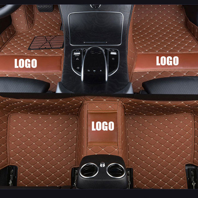 Custom Leather Car Floor Mats Waterproof Pad for Audi A6 C5 C6 C7 C8 2000-2020 years car accessories auto carpet styling