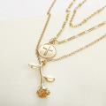 Layered Necklace for Women Star Ball Horn Infinity Leaf Bead Shell Circle Bar Coin Pendant Necklace Chain Jewelry