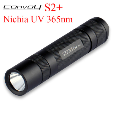 UV Light LED Flashlight Convoy S2+ Nichia UV 365nm LED Inside Ultraviolet Torch Lamp Black Ultra Violet Flash Light