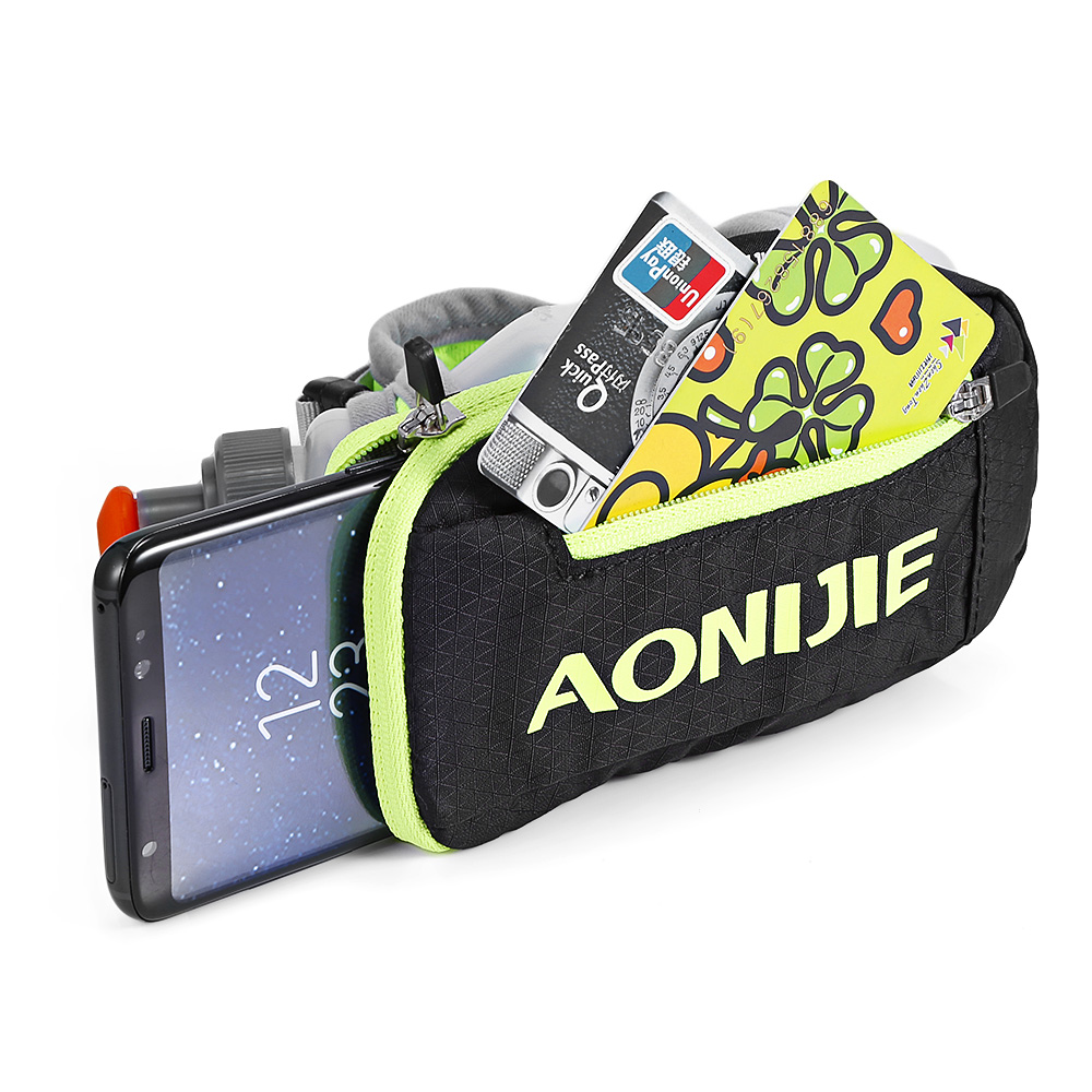 AONIJIE Handheld Water Bottle Hydration Pack 250ML Outdoor Running Bag Hiking Cycling Running Kettle Hand Bag For 4.7 Inch Phon