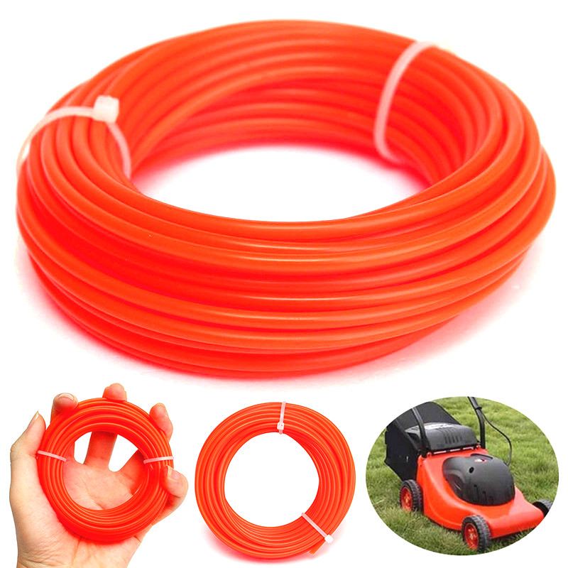 New 5M*4mm Strong Trimmer Strimmer Brushcutter Nylon Cord Line Wire String Rope for Grass Strimmer Thick 4.0mm Replacement