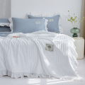 Colorblock Washed Cotton Soft Quilted Blanket Aircondition Summer Quilt Sheet Pillowcase Patchwork Comforter Bedspread #/