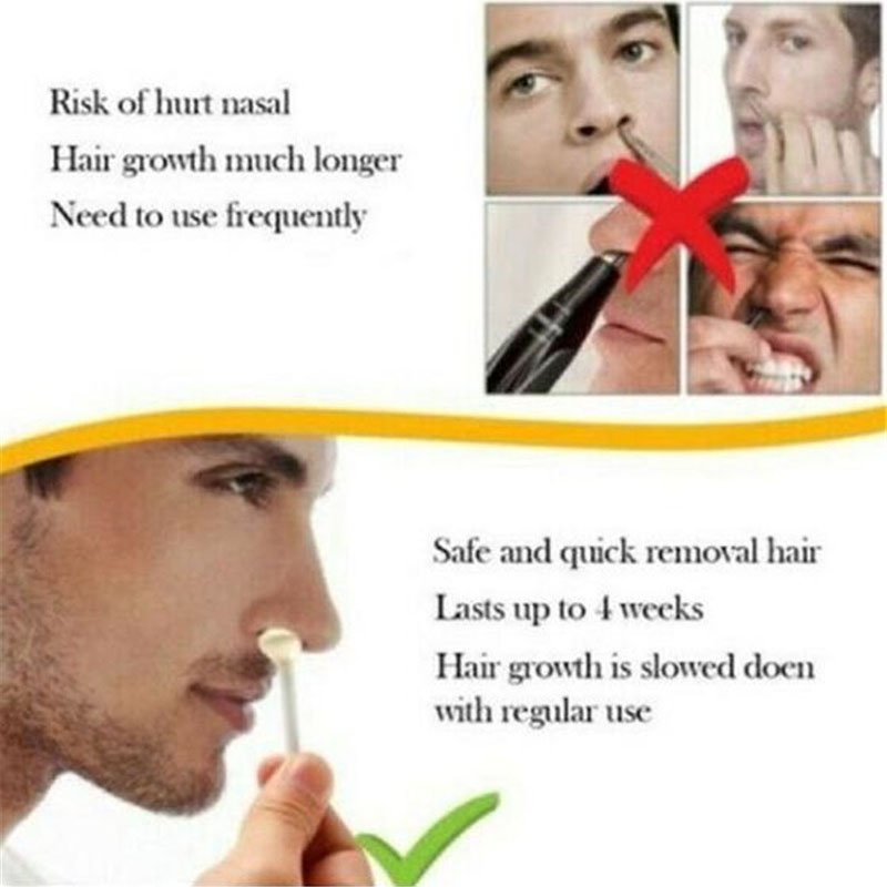 Nose Hair Removal Wax nose Hair Trimmer and Wax Bean Cleaning Tool Facial Hair Removal Wax Treatment set-lip hair, nose hair,