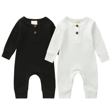 2020 Autumn Baby Rompers Newborn Clothing Infant Baby Boy Girl Cotton Knitted Jumpsuit Solid Warm Outfit Clothes