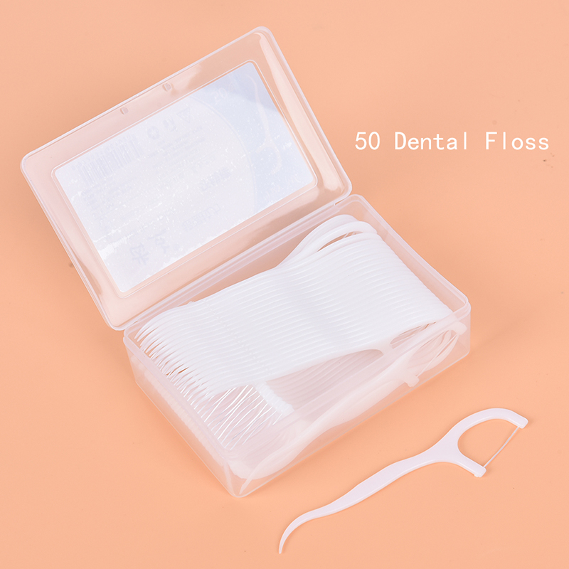 50Pcs Dental Floss Flosser Picks Teeth Toothpicks Stick Tooth Clean Oral Care Drop Shipping