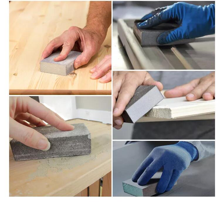 Sponge sanding block application