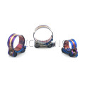 Universal Stainless Steel Hose Clamp Kit Adjustable Titanium Blue T Bolt Clamp 1 inch to 4.45 inch 26mm to 113mm