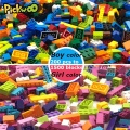 Pickwoo D4 200 to 1500 Pcs Building Blocks Boy and Girl Color Small Size City Diy Creative Bricks Bulk Model Figures Kids Toys