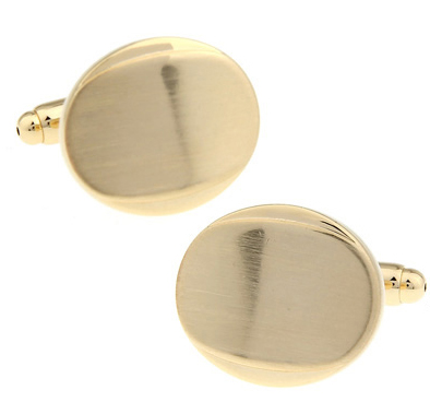 New Arrival High Quality Men Designer Cuff links Copper Material Golden Drawing Smooth Broad Bean Design CuffLinks Free Shipping