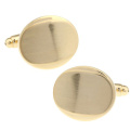 New Arrival High Quality Men Designer Cuff links Copper Material Golden Drawing Smooth Broad Bean Design CuffLinks Free Shipping