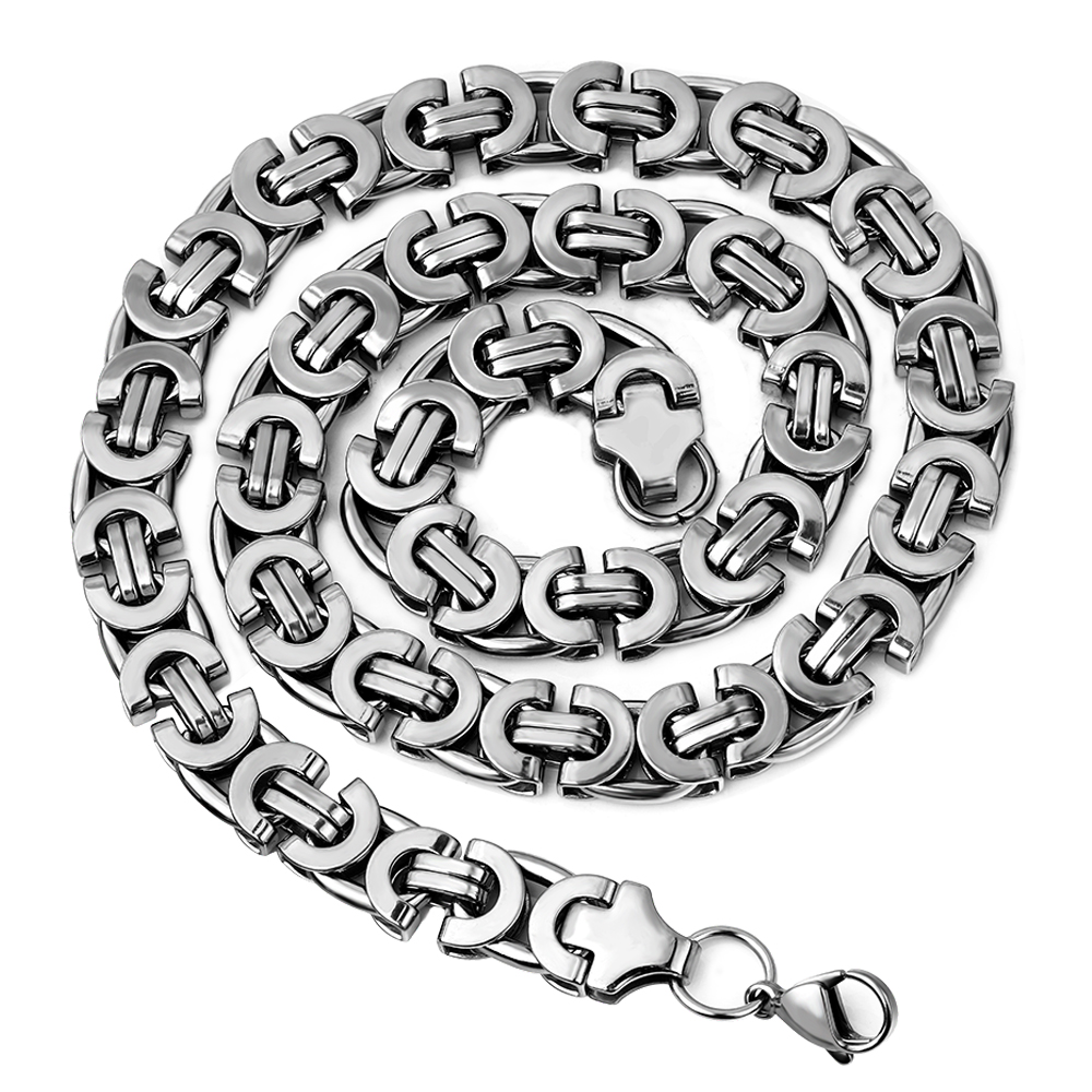 Mens Stainless Steel Byzantine Chains Necklaces Jewellery Hip Hop,Rock,Gift, 2019 accessories Wholesale