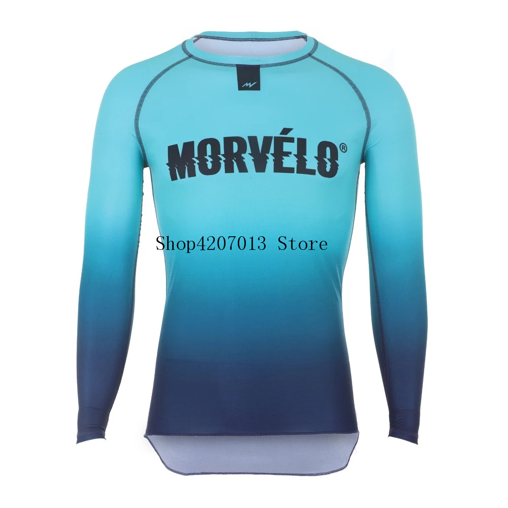 Morvelo Cycling Base Layers Long Sleeves Compression Bicycle Running Bodybuilding Bike Clothes Jersey Sports Underwear Clothing